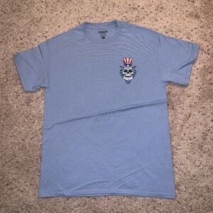 Strangelove Skateboards Uncle Same T-Shirt (Stone Blue)
